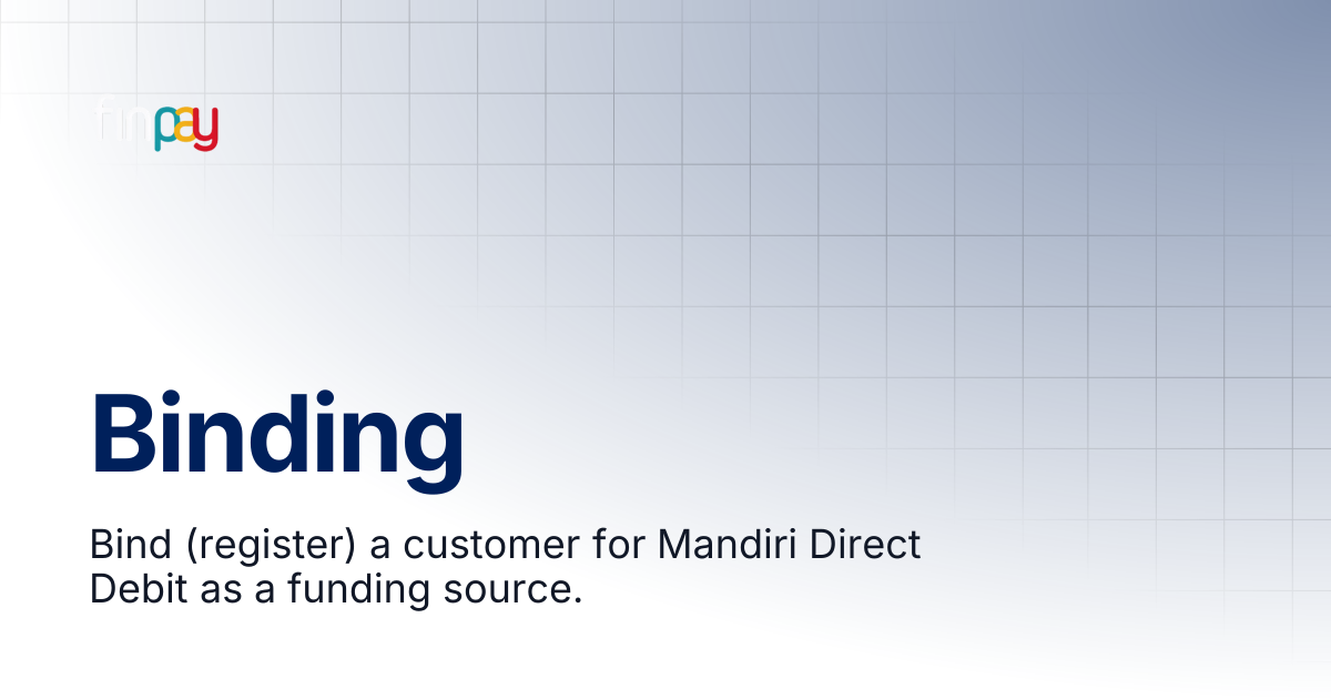 Binding | Finpay Documentation